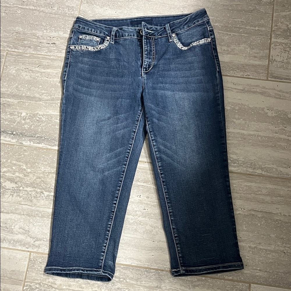 Women's Cato Capri Blue Jeans